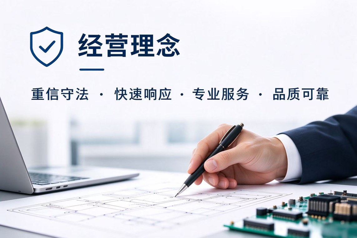 经营理念：重信守法、快速响应、专业服务、品质可靠 Business Philosophy